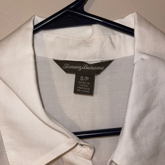 Tommy Bahama White Midi Tie Front Dress Linen Blend S - Picture 4 of 6